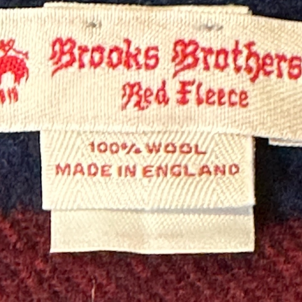 Brooks Brothers Red Fleece 100% Wool Wrap Cape Cardigan Made‎ in England - Picture 11 of 13